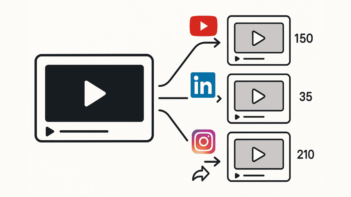 Video distribution across YouTube, LinkedIn, and Instagram for corporate promotion