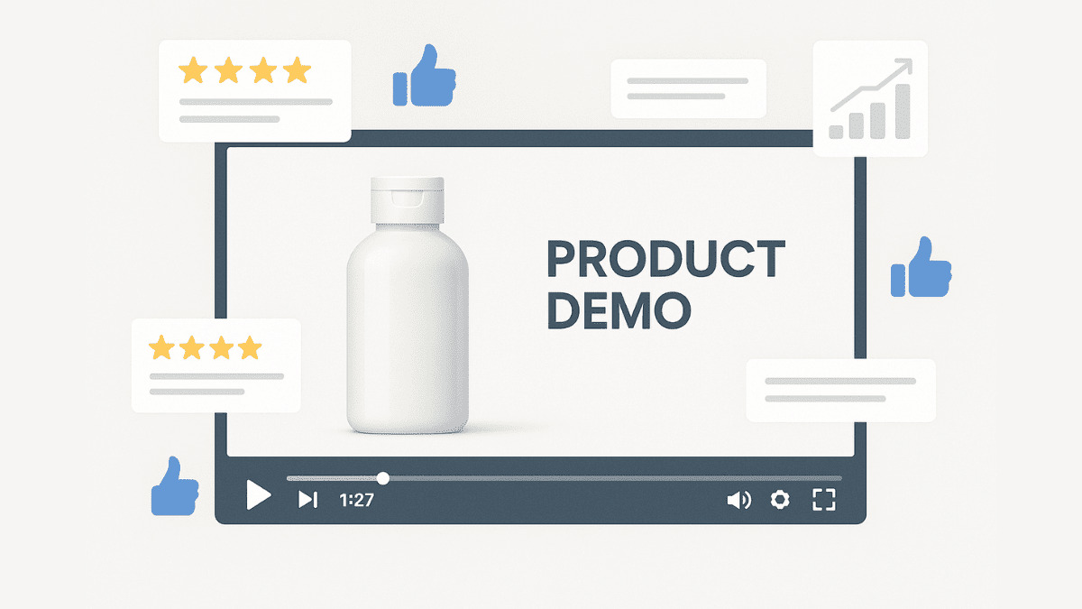 A product demo video with customer reviews and feedback for promotional videos