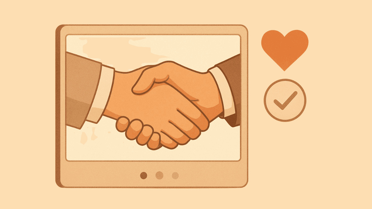 A handshake symbolizing trust and collaboration in corporate video production